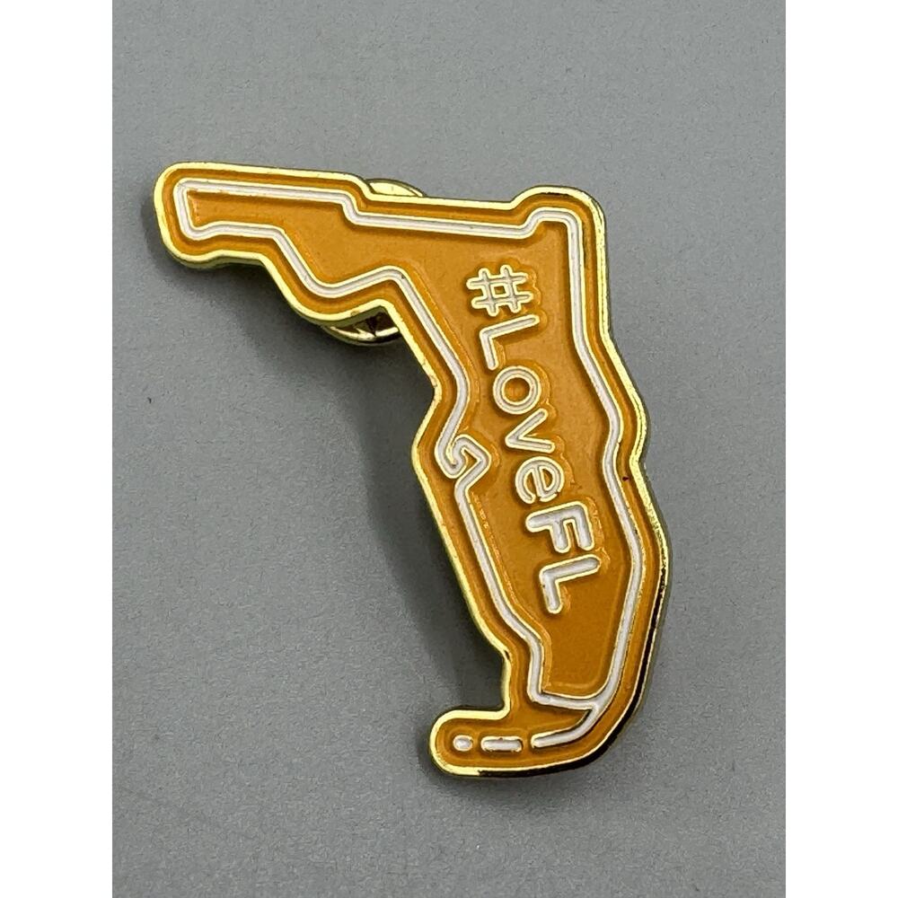 Florida State Shaped #LoveFL Lapel Pin